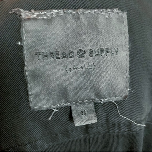 Thread & Supply Hooded Cargo Utility Jacket Black Grey S - Picture 3 of 3